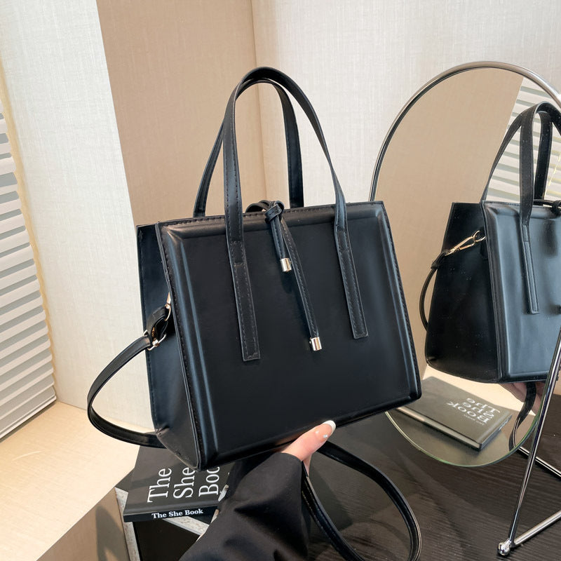 Women's elegant handbag in minimalist design with detachable shoulder strap-https://detail.1688.com/offer/920836037138.html-Calm Wears-Black-nothing-Calm Wears