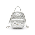 Quilted Metallic Mini Backpack