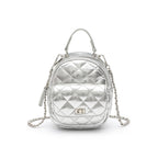 Quilted Metallic Mini Backpack