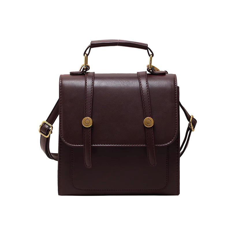 Textured Vegan Leather Satchel
