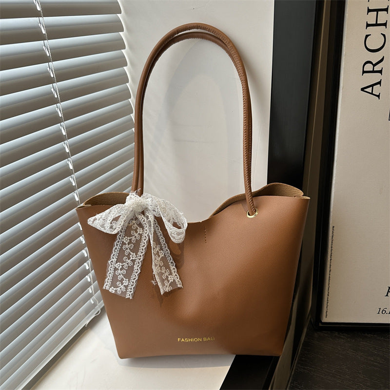 Women’s tote bag made of high-quality synthetic leather with playful bow detail-https://detail.1688.com/offer/912998880243.html-Calm Wears-Braun-nothing-Calm Wears