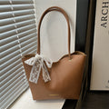 Women’s tote bag made of high-quality synthetic leather with playful bow detail-https://detail.1688.com/offer/912998880243.html-Calm Wears-Braun-nothing-Calm Wears