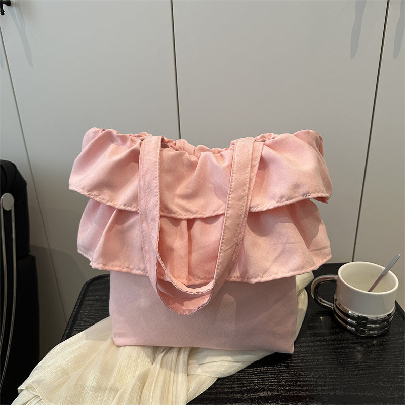 Chic Ruffled Tote Bag