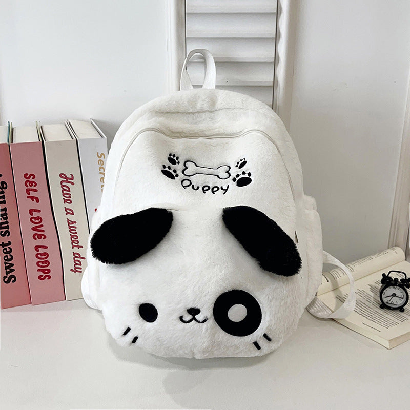 Plush Backpack in Cute Dog Design