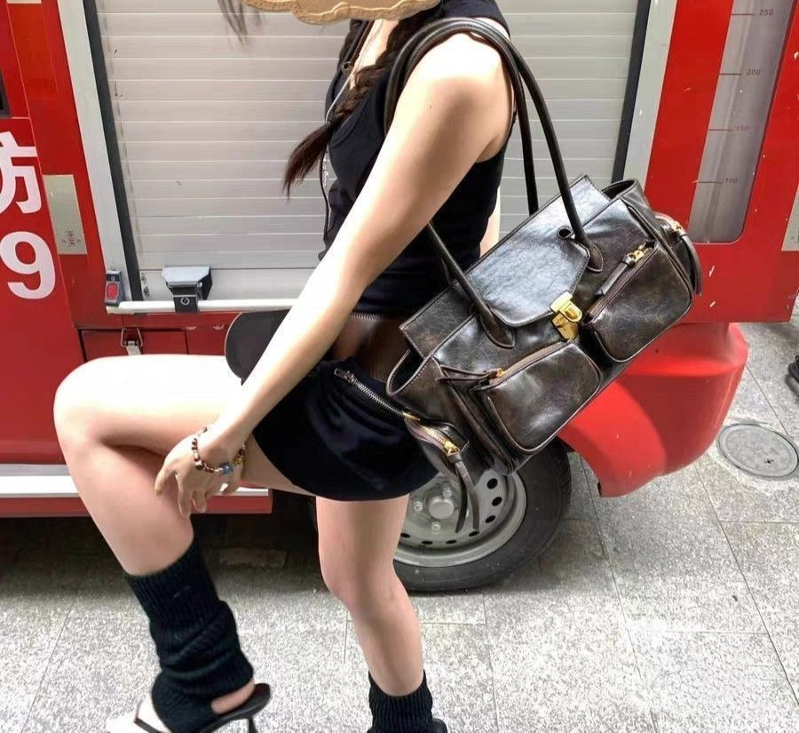 Retro Style Leather Handbag-dione couture20260420-Calm Wears-Black-Calm Wears