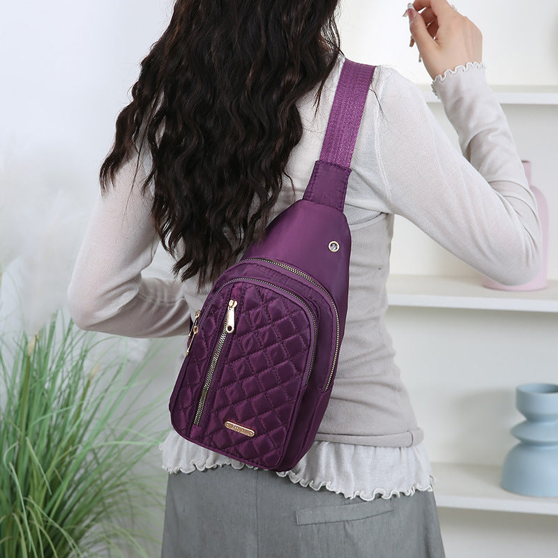 Quilted One-Shoulder Sling Bag