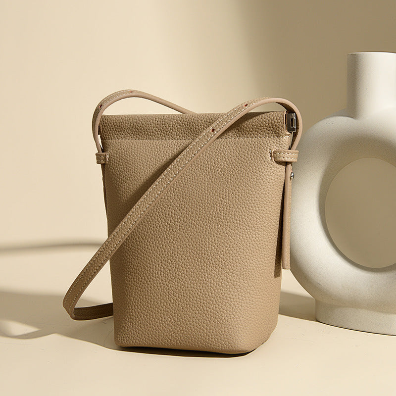 Elegant Textured Bucket Bag