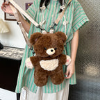 Plush backpack with cute teddy design