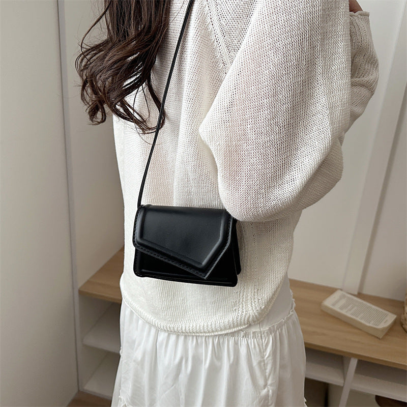 Women's mini handbag with elegant clasp closure technique