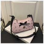 Charming Bow Detail Quilted Handbag