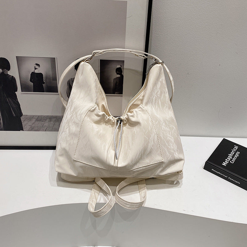 Crinkled Pouch Handbag