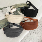 Trendy Corduroy Crossbody Bag