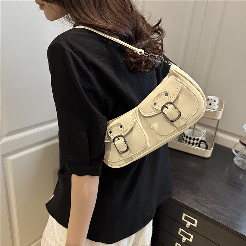 Stylish Dual Pocket Shoulder Bag