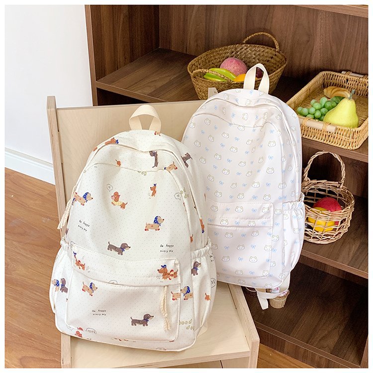 Backpack with Cute Dog Friend Design