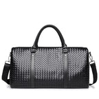 Premium Woven Leather Duffel Bag