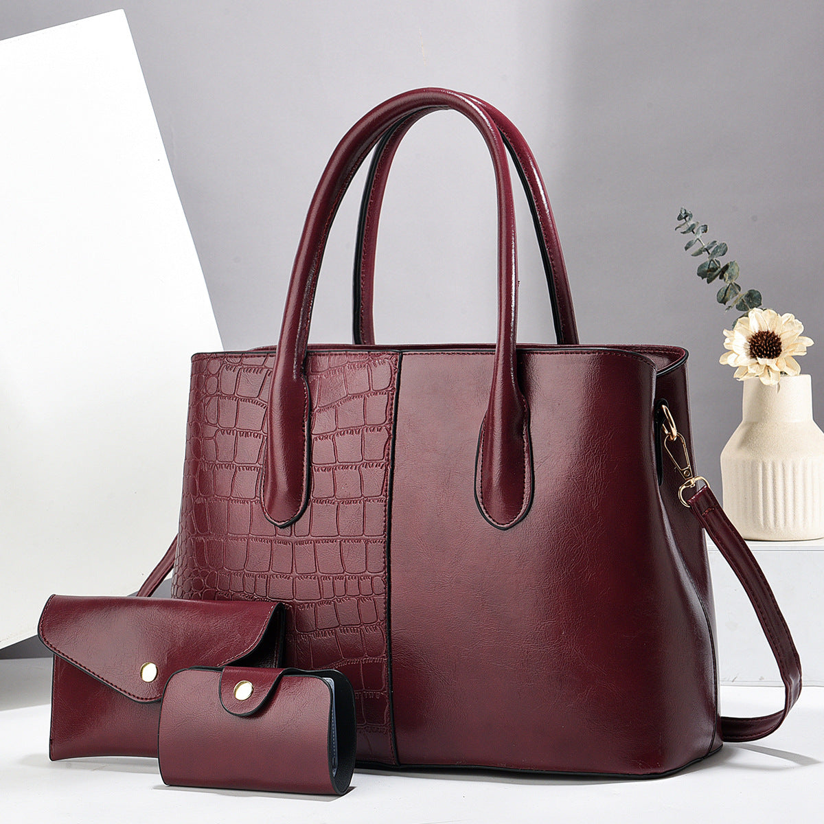Women's tote bag with removable accessories-https://detail.1688.com/offer/1037927878258.html-Calm Wears-Rot-3351323-Calm Wears