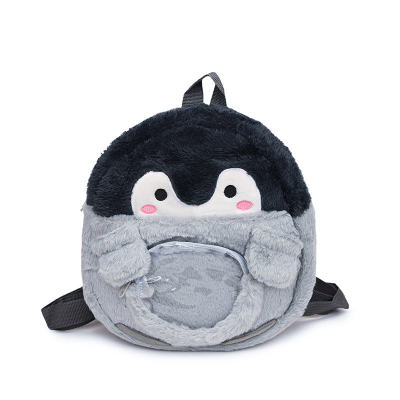 Plush Backpack in Penguin Design