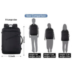 Multifunctional travel backpack with integrated storage compartments and ergonomic design