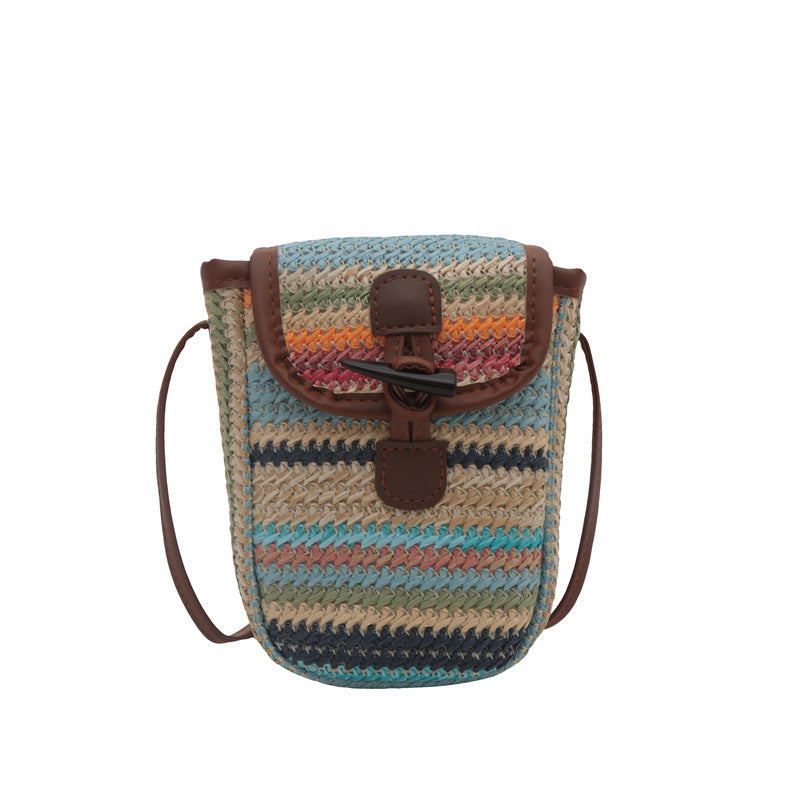 Colorful Woven Crossbody Bag