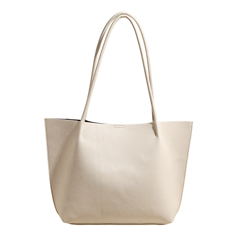 Ladies elegant Glamour Tote-Bag made of high-quality leather-https://detail.1688.com/offer/1027108156154.html-Calm Wears-Beige-Size: without pendant-Calm Wears