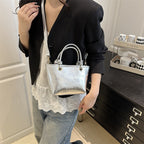 Women elegant mini handbag with structured design and removable shoulder strap