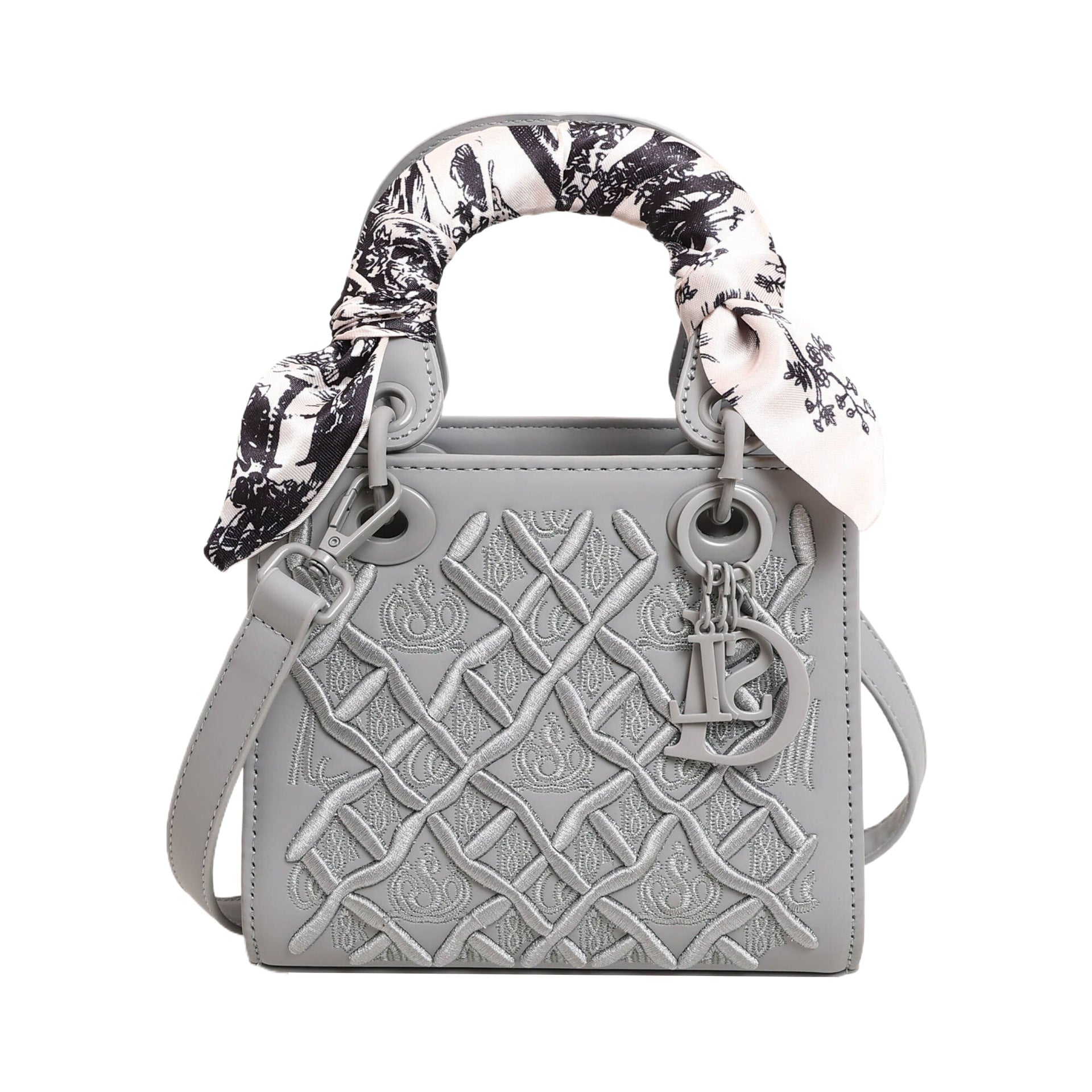 Ladies handbag with luxurious pattern-https://detail.1688.com/offer/907866530818.html-Calm Wears-Gray-18-Calm Wears