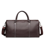 Premium Woven Leather Duffel Bag