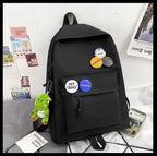 Backpack with Creative Button Design