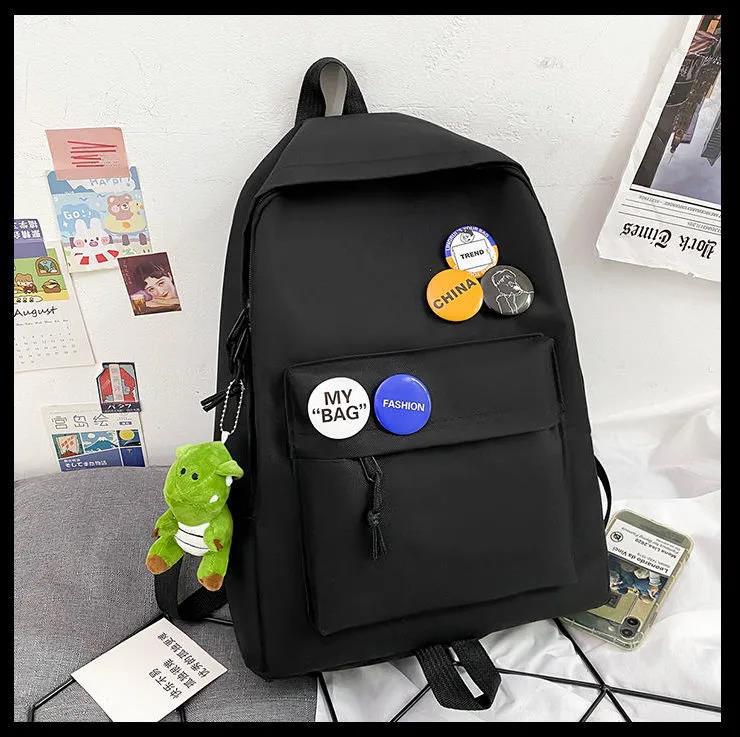 Backpack with Creative Button Design