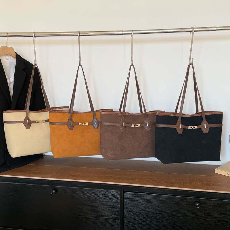 Women versatile tote bag made of soft suede-https://detail.1688.com/offer/1030214569567.html-Calm Wears-Braun-nothing-Calm Wears