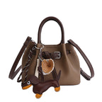 Women Designer Bucket Bag with playful animal charm-https://detail.1688.com/offer/1008333918449.html-Calm Wears-White-nothing-Calm Wears