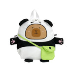 Plush backpack with funny bear design