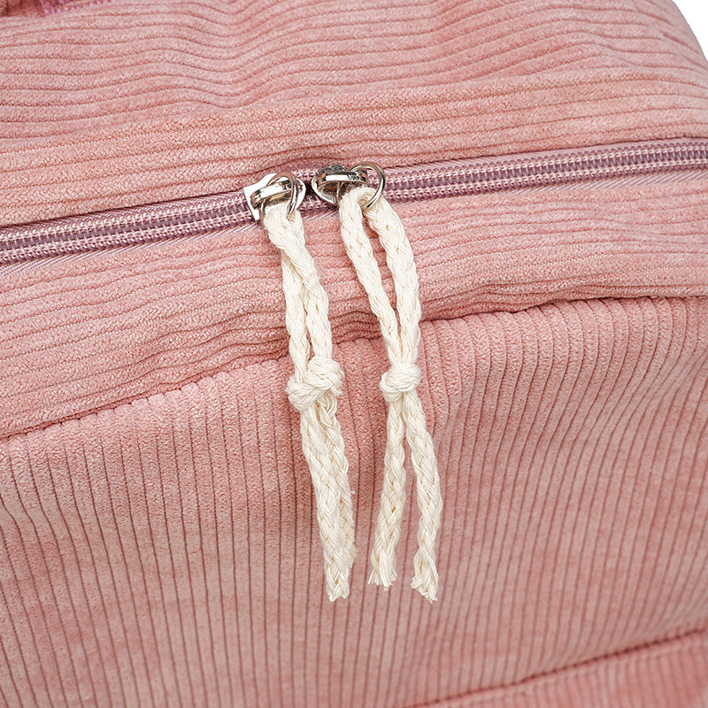 Corduroy Multi-Pocket Backpack