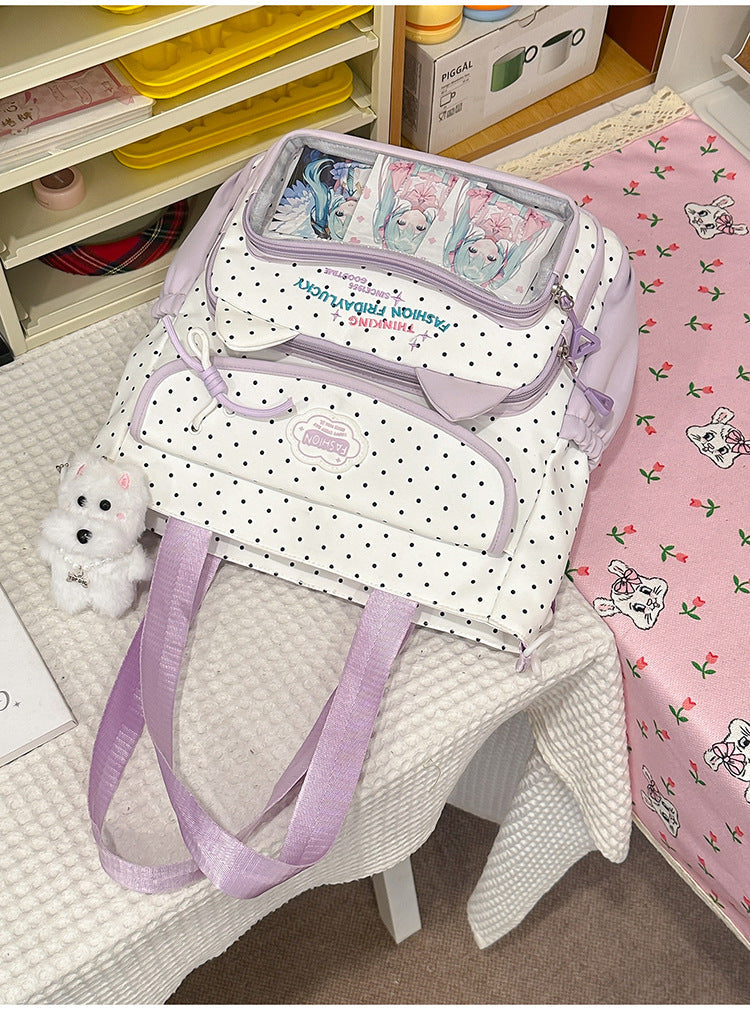 Casual Stylish Tote School Backpack-https://detail.1688.com/offer/1066729881650.html-Calm Wears-Purple-Calm Wears