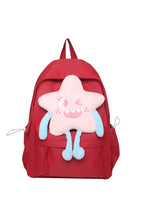 Plush backpack with playful star motif