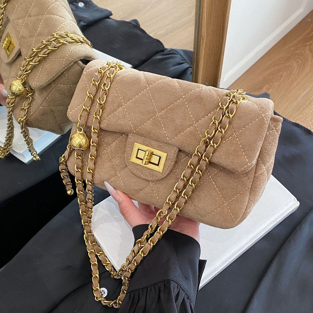 Women's elegant shoulder bag with stylish chain accent-https://detail.1688.com/offer/1012762418649.html-Calm Wears-Braun-nothing-Calm Wears