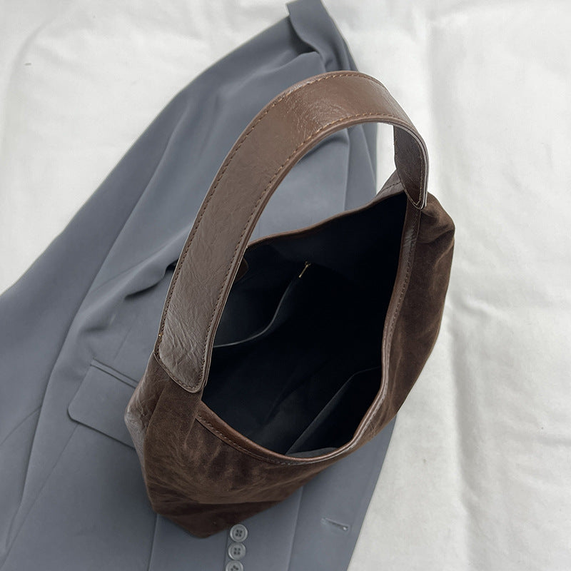 Suede Casual Hobo Bag
