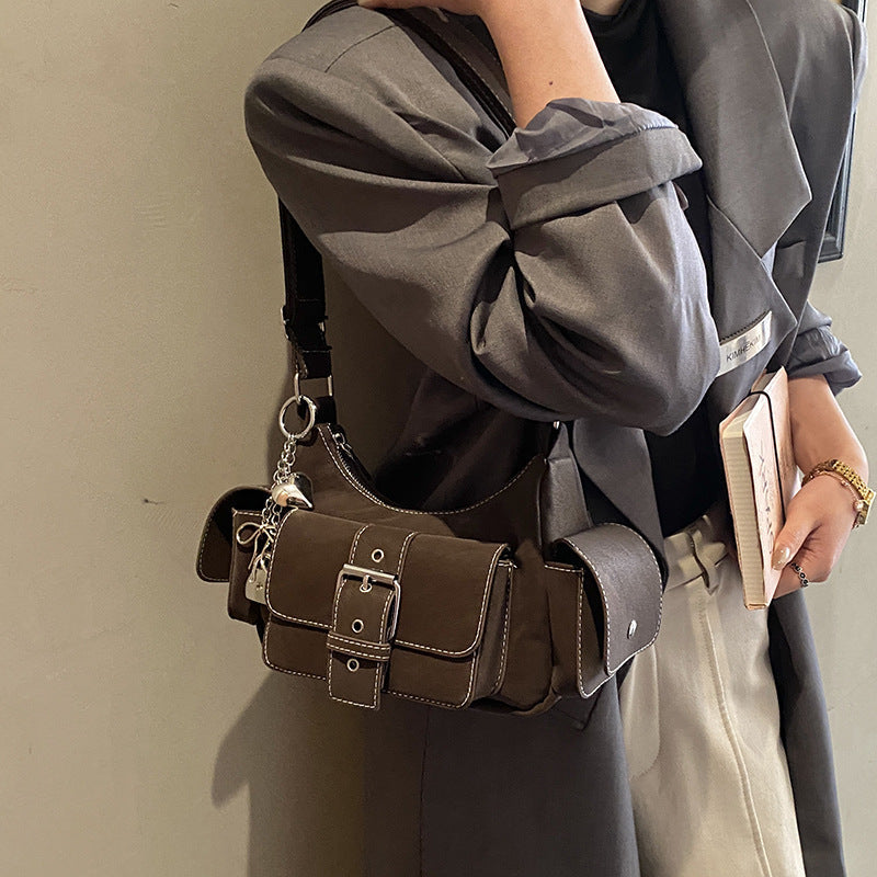 Women's shoulder bag in modern design with practical compartments-https://detail.1688.com/offer/1009380597804.html-Calm Wears-Green-Size: with tag-Calm Wears