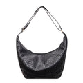 Woven Textured Hobo Handbag