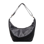 Woven Textured Hobo Handbag
