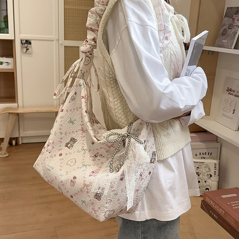 Playful Character-Themed Hobo Bag