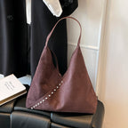 Unique Textured Suede Hobo Bag