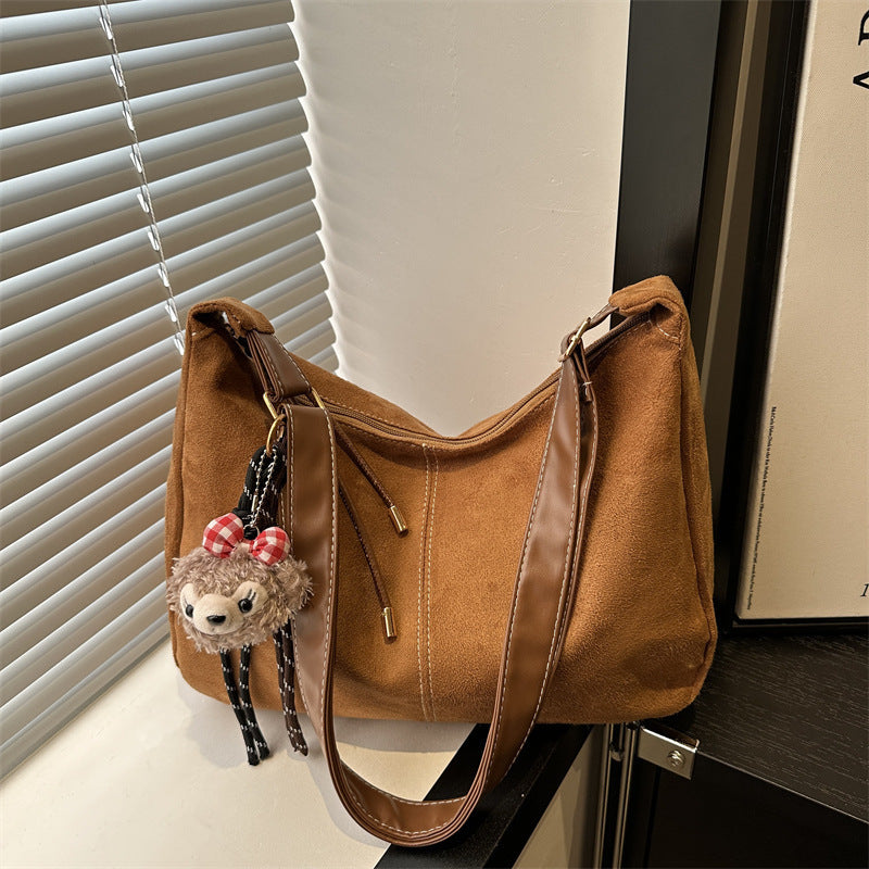 Soft Suede Hobo Handbag