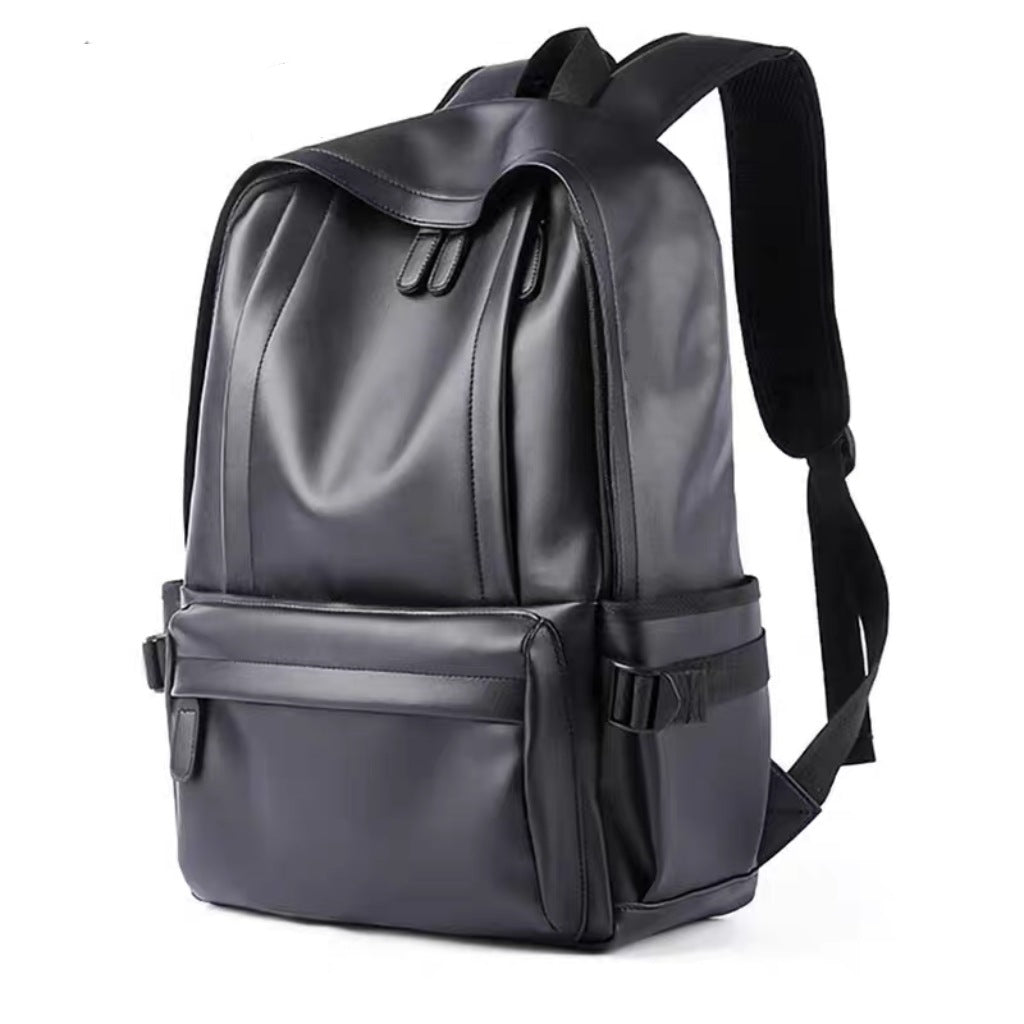 Sleek Faux Leather Backpack