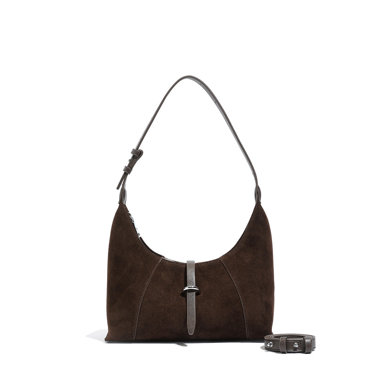 Women high-quality hobo bag made of suede-https://detail.1688.com/offer/994038237310.html-Calm Wears-Braun-nothing-Calm Wears
