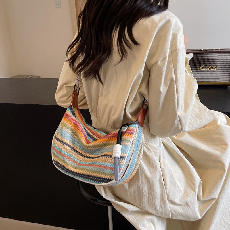 Shoulder Bag Made of Handmade, Sustainable Material
