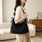 Stylish Satin Bucket Bag