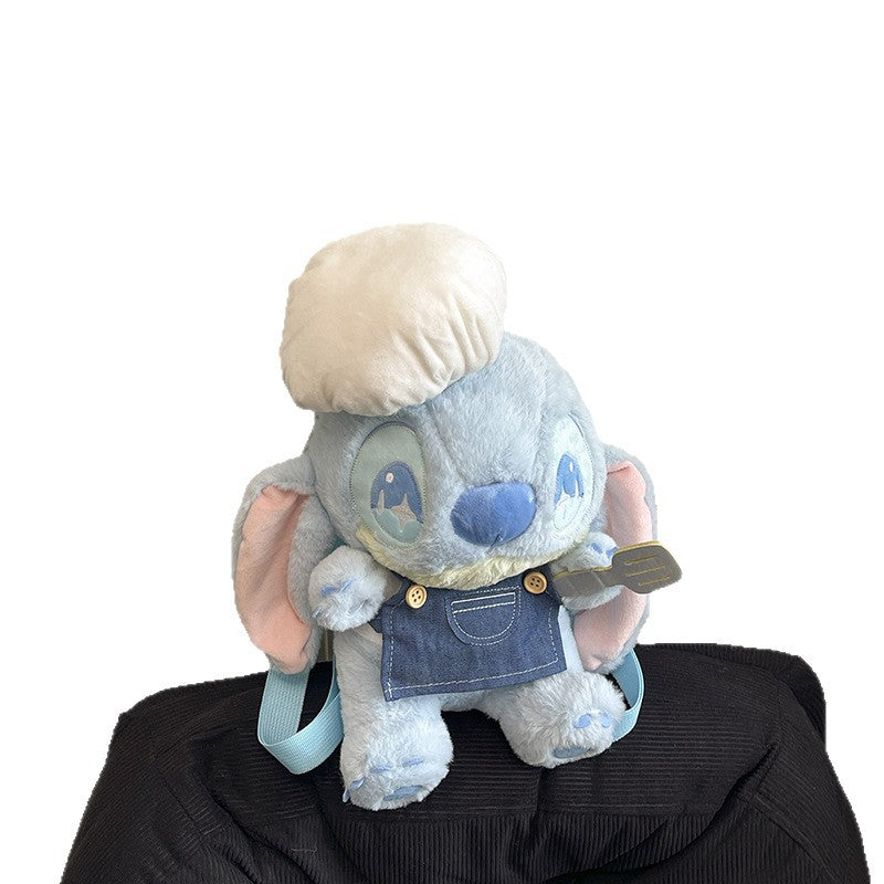 Plush shoulder bag with chef's hat