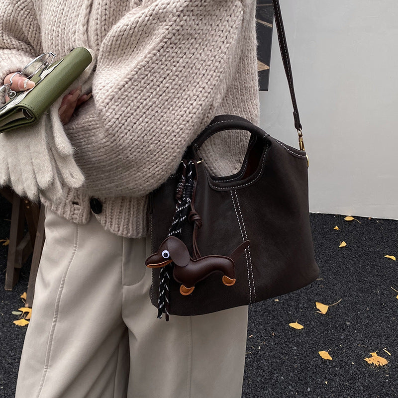 Women supple hobo bag with removable mini wallet
