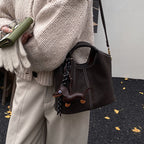 Women supple hobo bag with removable mini wallet